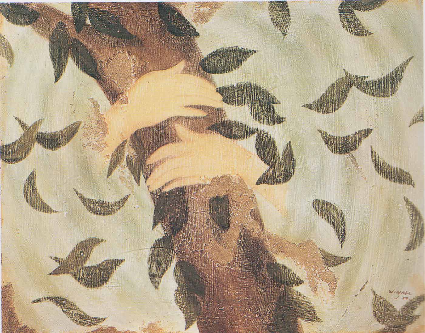<em>Of All Trees</em>, 2000. Oil on mixed media, 24 x 19 in. (62 x 49 cm)