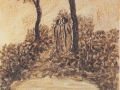 <em>Two in the Forest</em>, 1999. Oil on mixed media, 24 x 19 in. (62 x 49 cm)