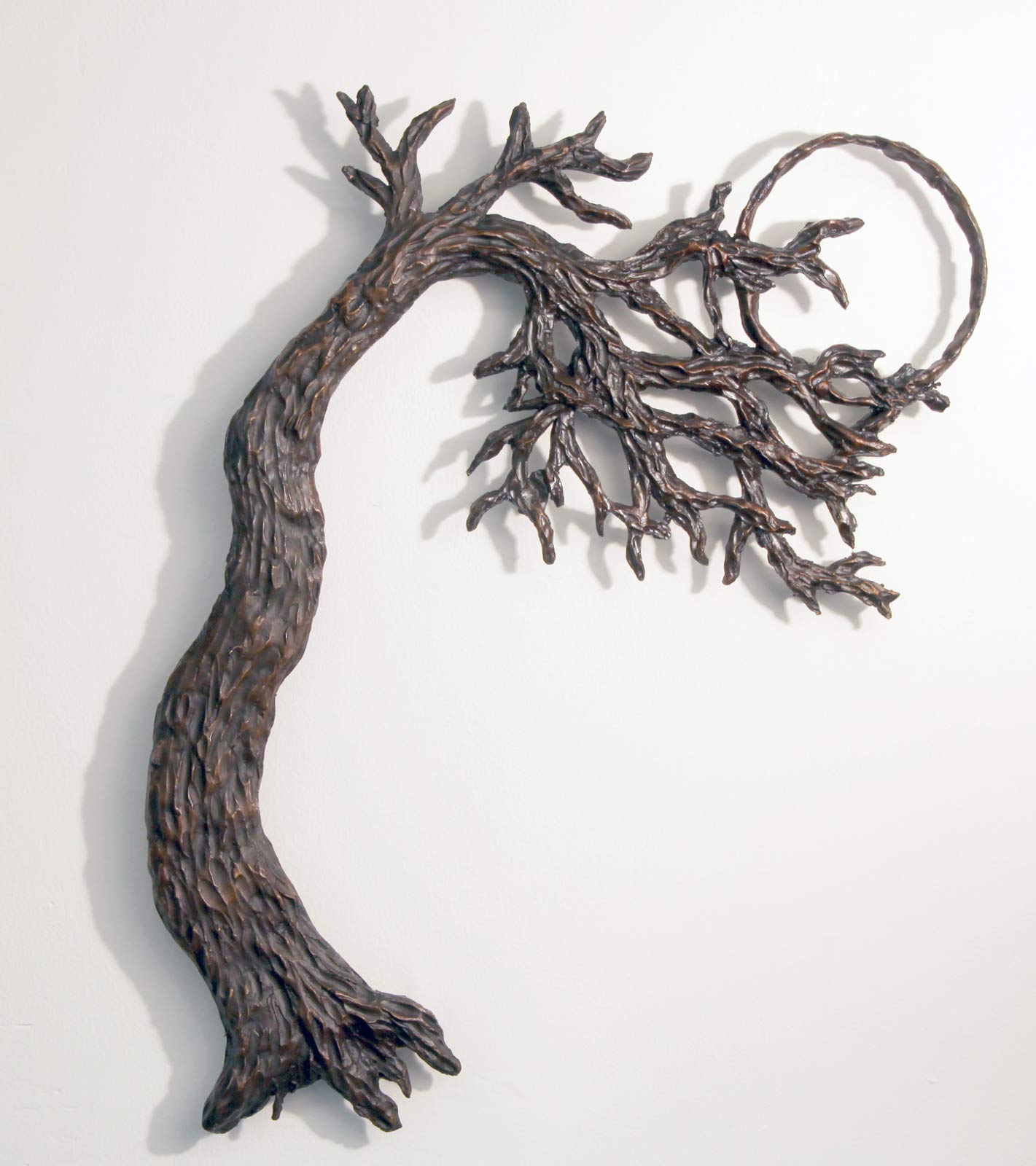 <em>A Tree with Full Moon</em>, 2011. Cast bronze, 21 x 14 in. (54 x 35 cm)