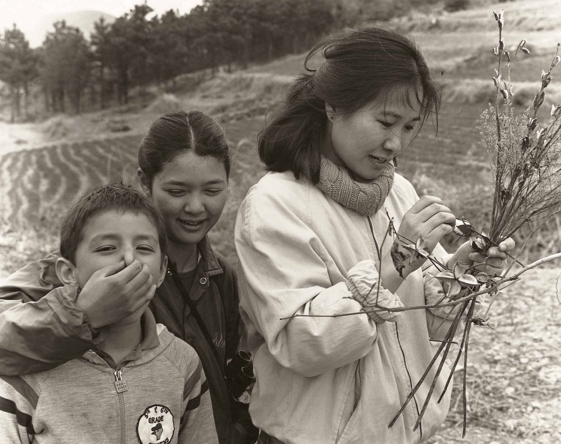 With daughter, Sheyli, and son, Stone, near Soonchun, Korea, 1982