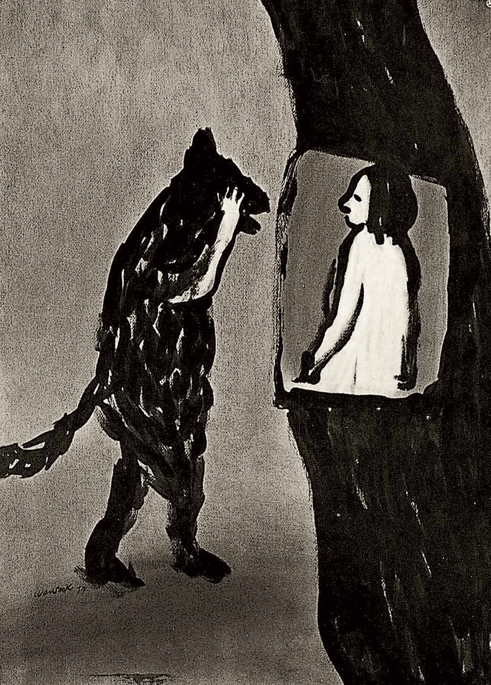 <em>Bear Story</em>, 1976.  Ink on paper, 32 x 26 in. (82 x 66 cm)