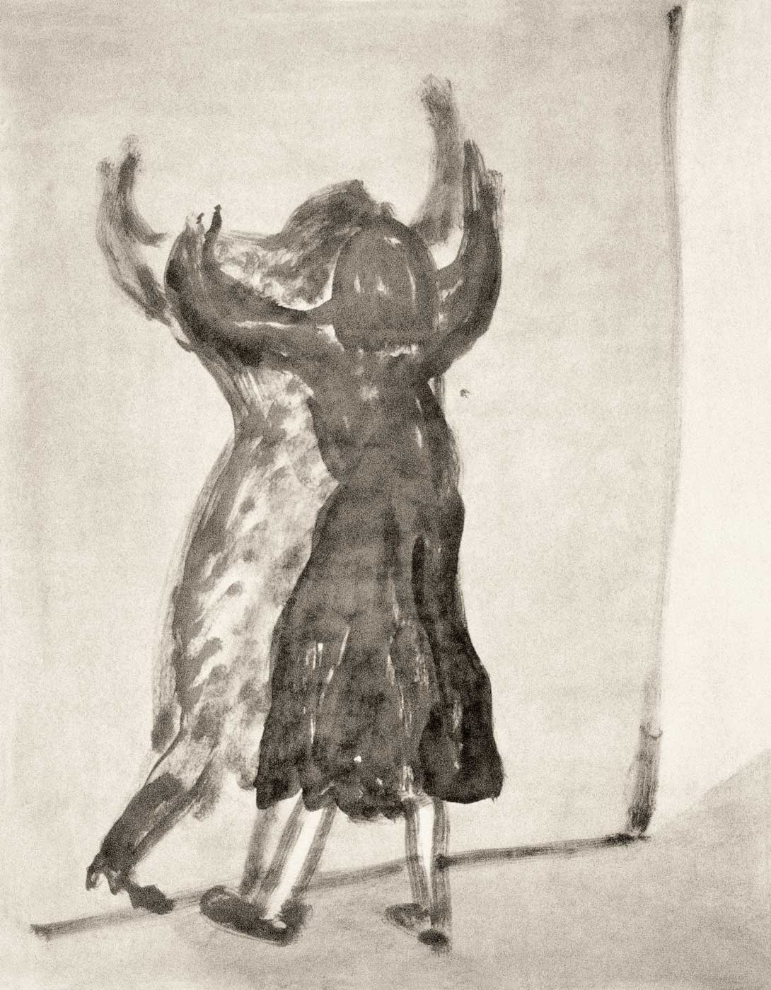 <em>Shadow Dancing I</em>, 1979. Ink and charcoal on paper, 26  x 32 in. (66 x 82 cm)