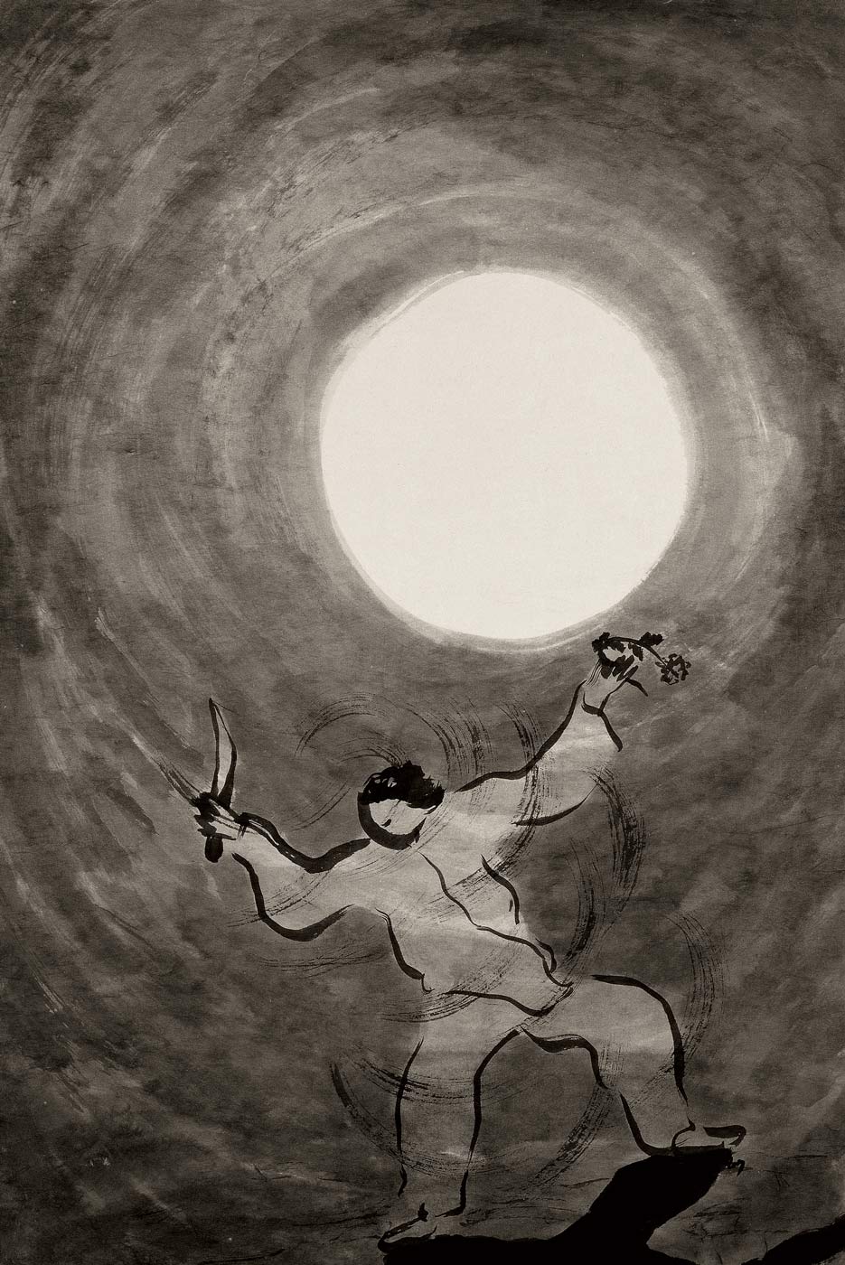 <em>Full Moon Dance I</em>, 1986. Ink on paper, 36 x 32 in. (91 x 81 cm)