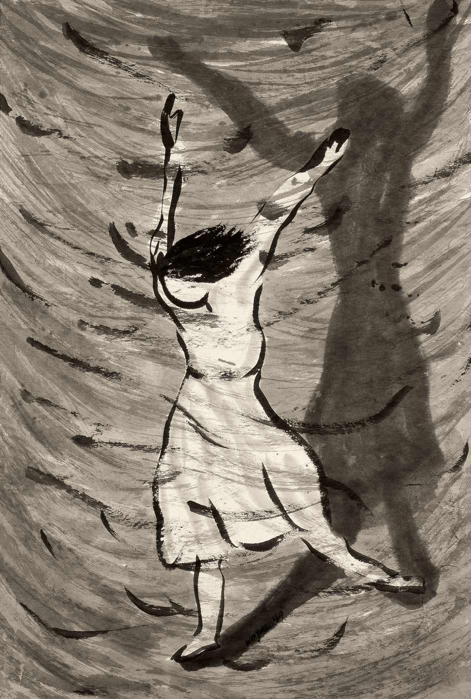 <em>Wind Shadow</em>, 1982. Ink on paper, 32 x 24 in. (81 x 61 cm)