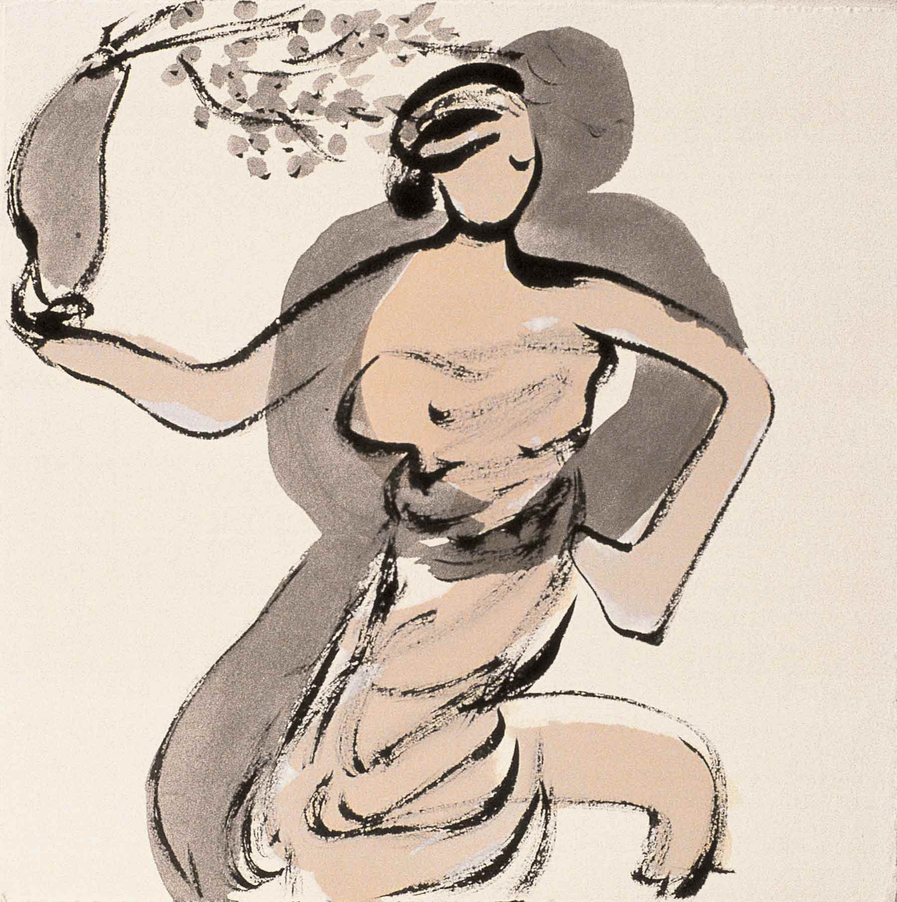 <em>Dance of The Beloved I</em>, 2001. Ink on paper, 18 x 18 in. (46 x 46 cm)
