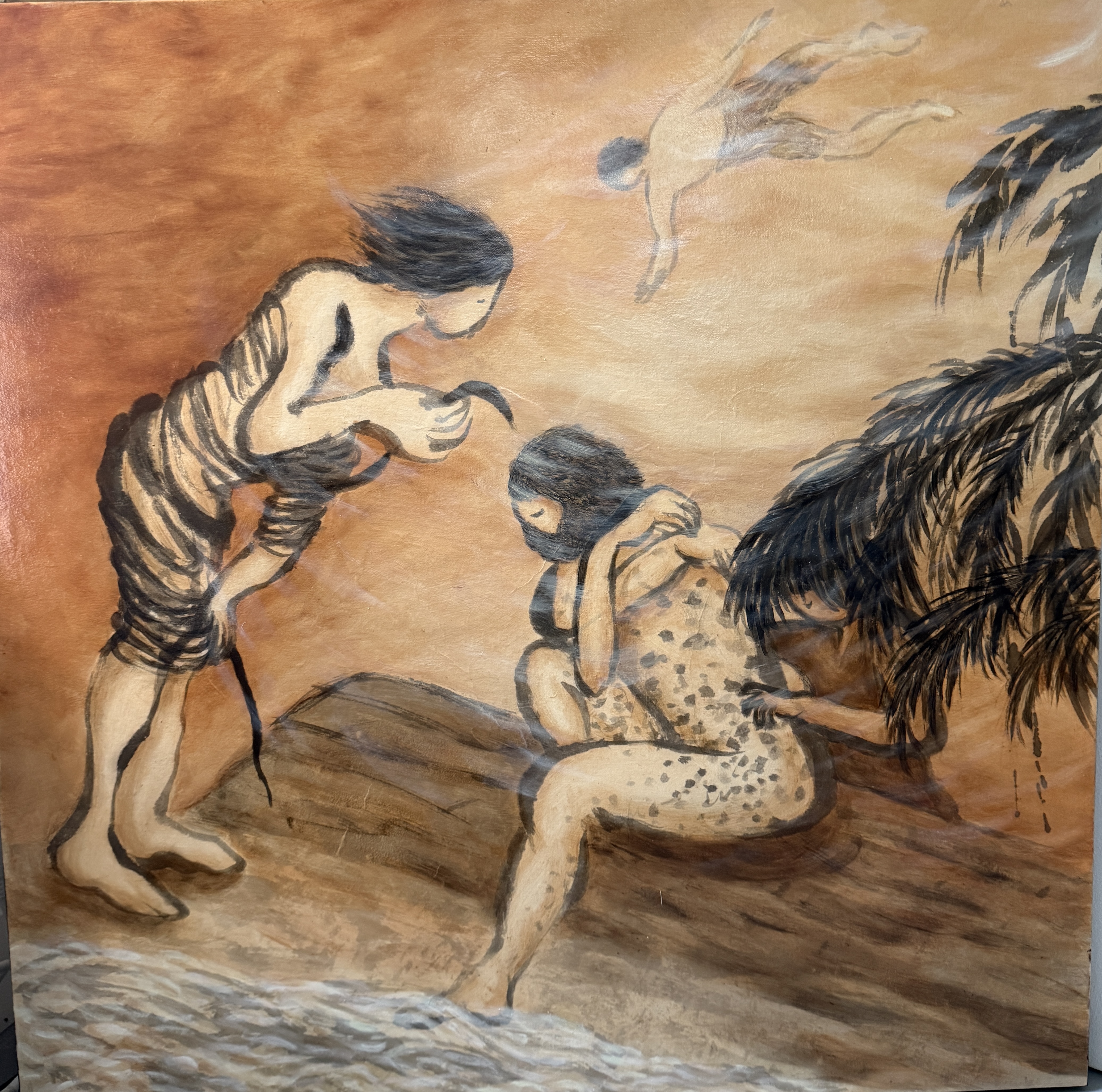 Eternal Spring I, 2026. Oil on mixed media, 40 x 40 in. (102 x 102 cm)