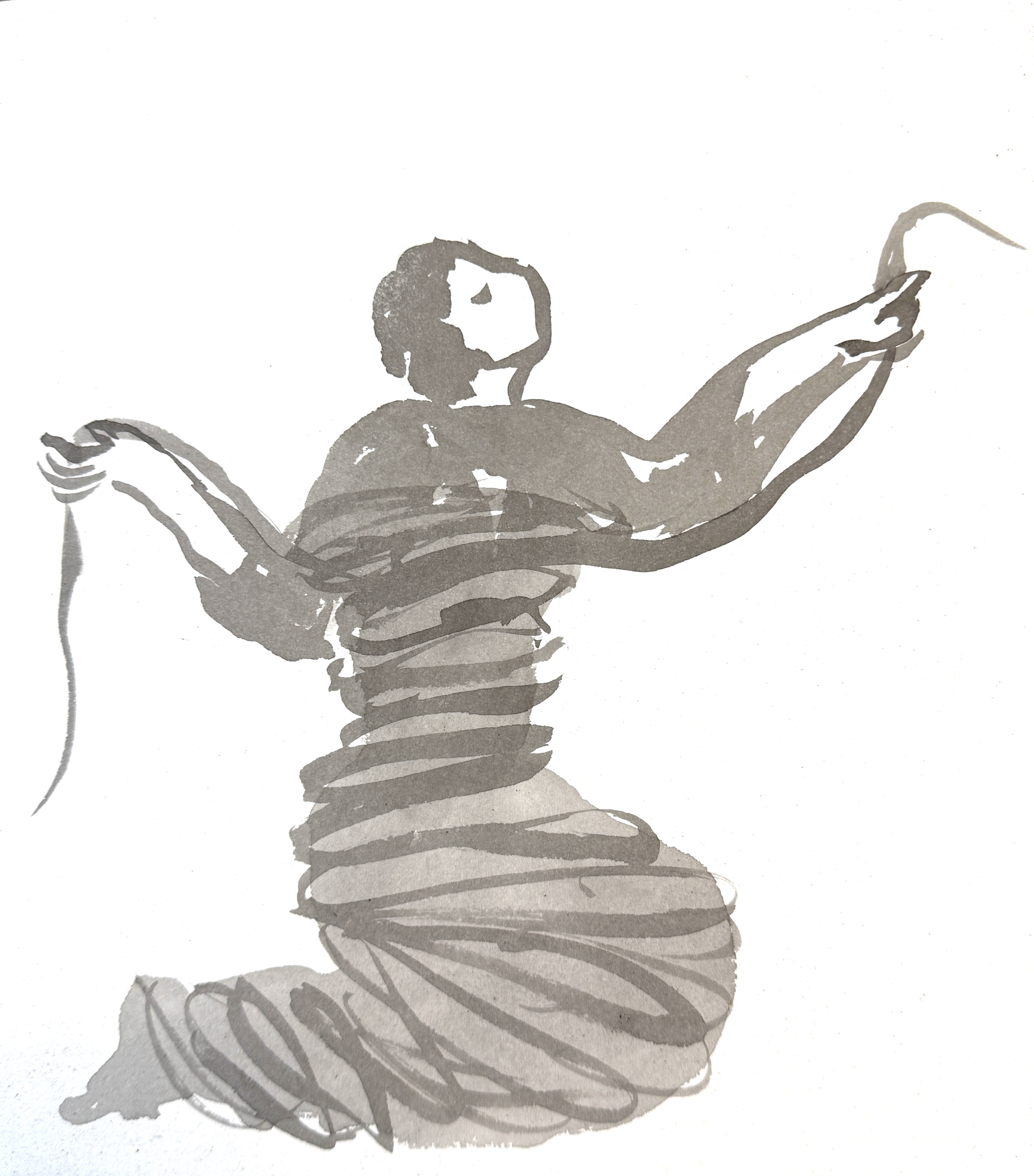 Eternal Spring IV (Drawing), 2026. Ink on paper.