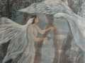 <em>Forest Scenes VIII</em>, Prophet Bird, 2009. Mixed media on canvas, 72 x 56 in.  (182 x 142 cm)