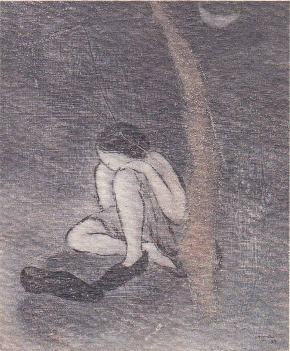 <em>In His Shoes</em>, 1999, Oil on mixed media, 19 x 15 in. (48 x 38 cm)