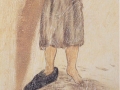 In His Shoes I, 1999, Oil on mixed media,  19 x 15 in. (48 x 38 cm)