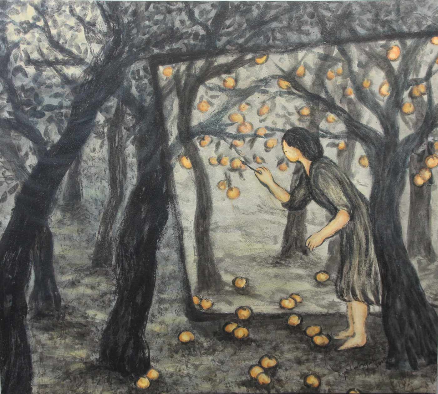 <em>Eternal Orchard</em>, Acrylic on canvas, 60 x 68 in. (152" x 173 cm) 2010
