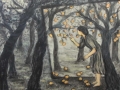 <em>Eternal Orchard</em>, Acrylic on canvas, 60 x 68 in. (152" x 173 cm) 2010