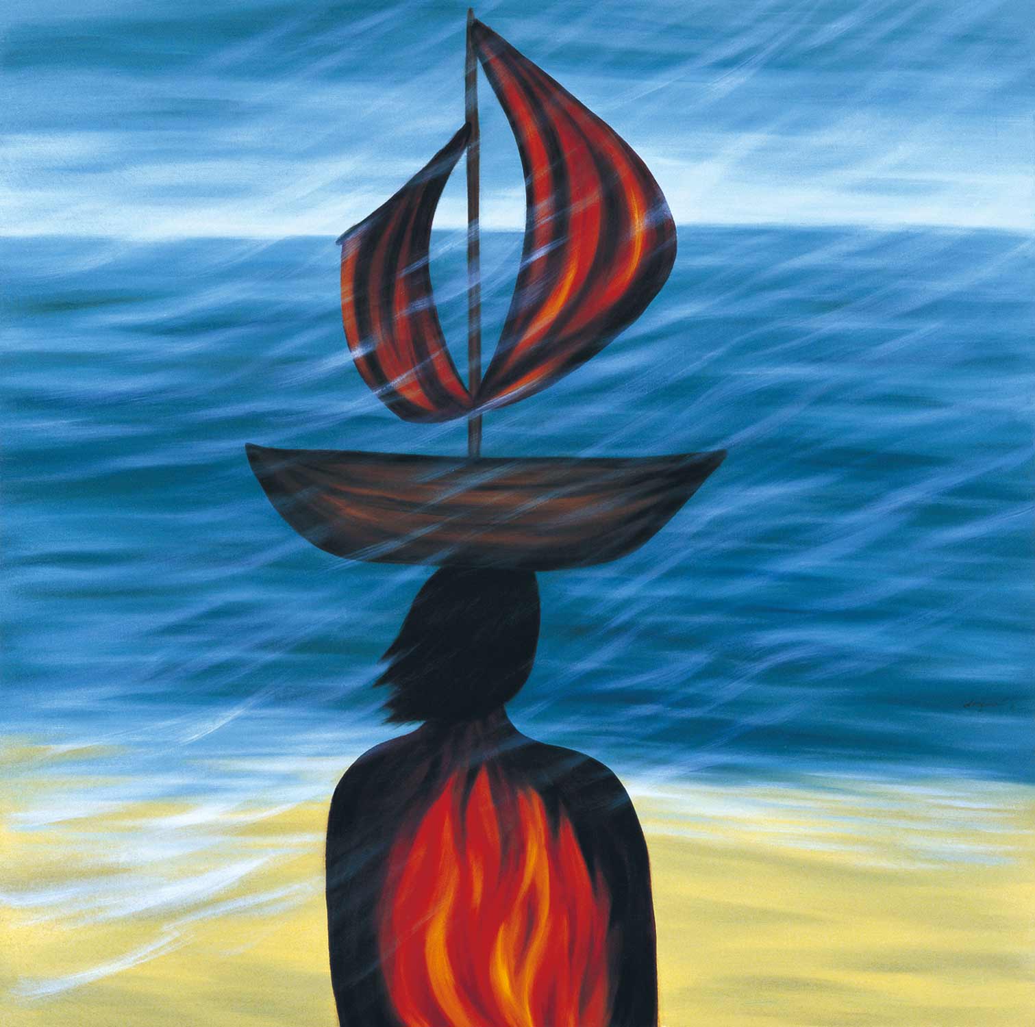 <em>By the Shore</em>, 1992. Oil on linen, 48 x 48 in. (122 x 122 cm)