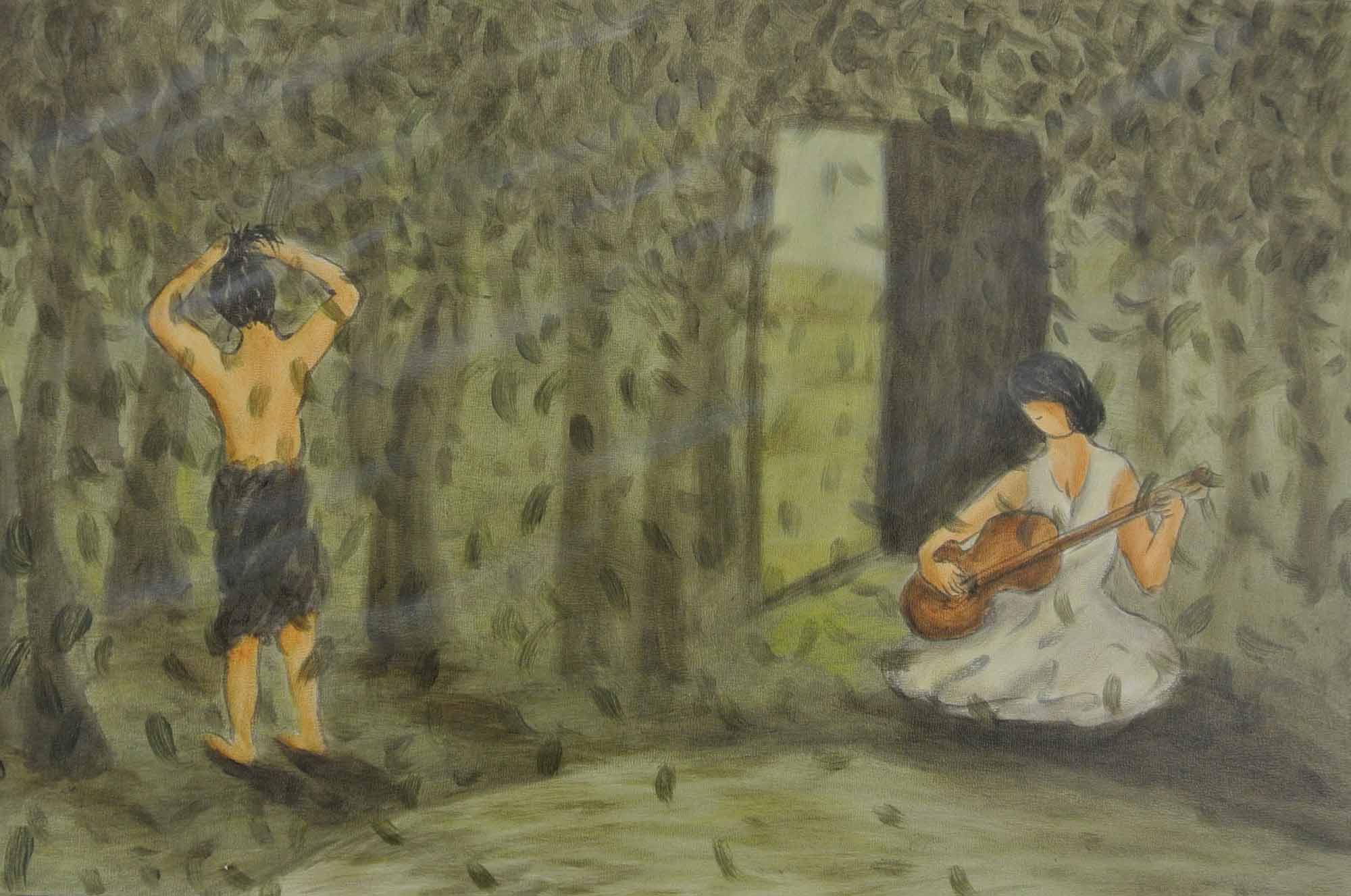 <em>Spring Song</em>, 2016. Oil on wood, 12 x 18 in. ( 30 x 46 cm)