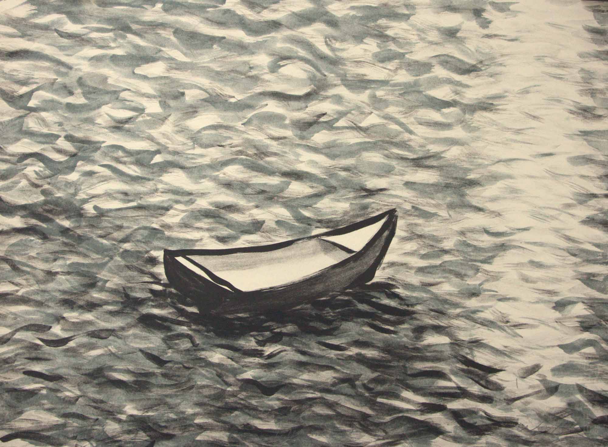<em>Moon in a Boat</em>, 2000. Lithography, 22 x 30 in. (56 x 76 cm)