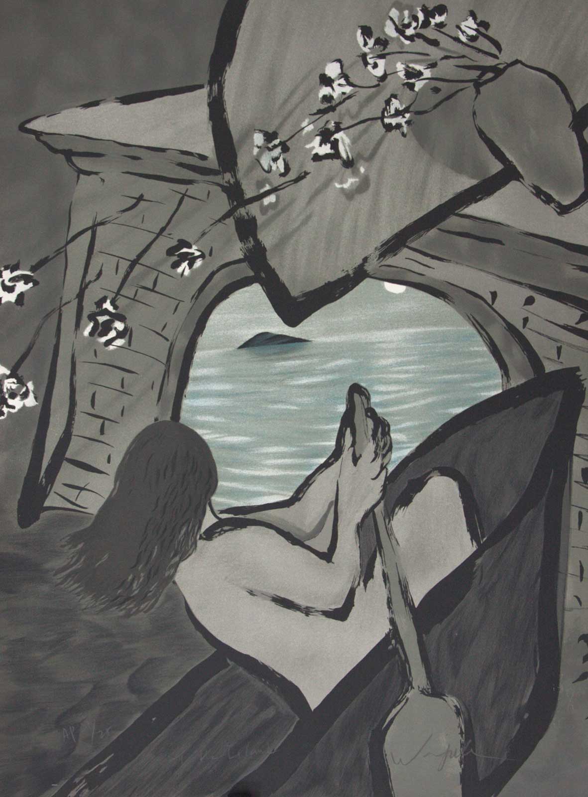 <em>To the Island</em>, 2001. Lithography, 32 x 22 in. (82 x 56 cm)