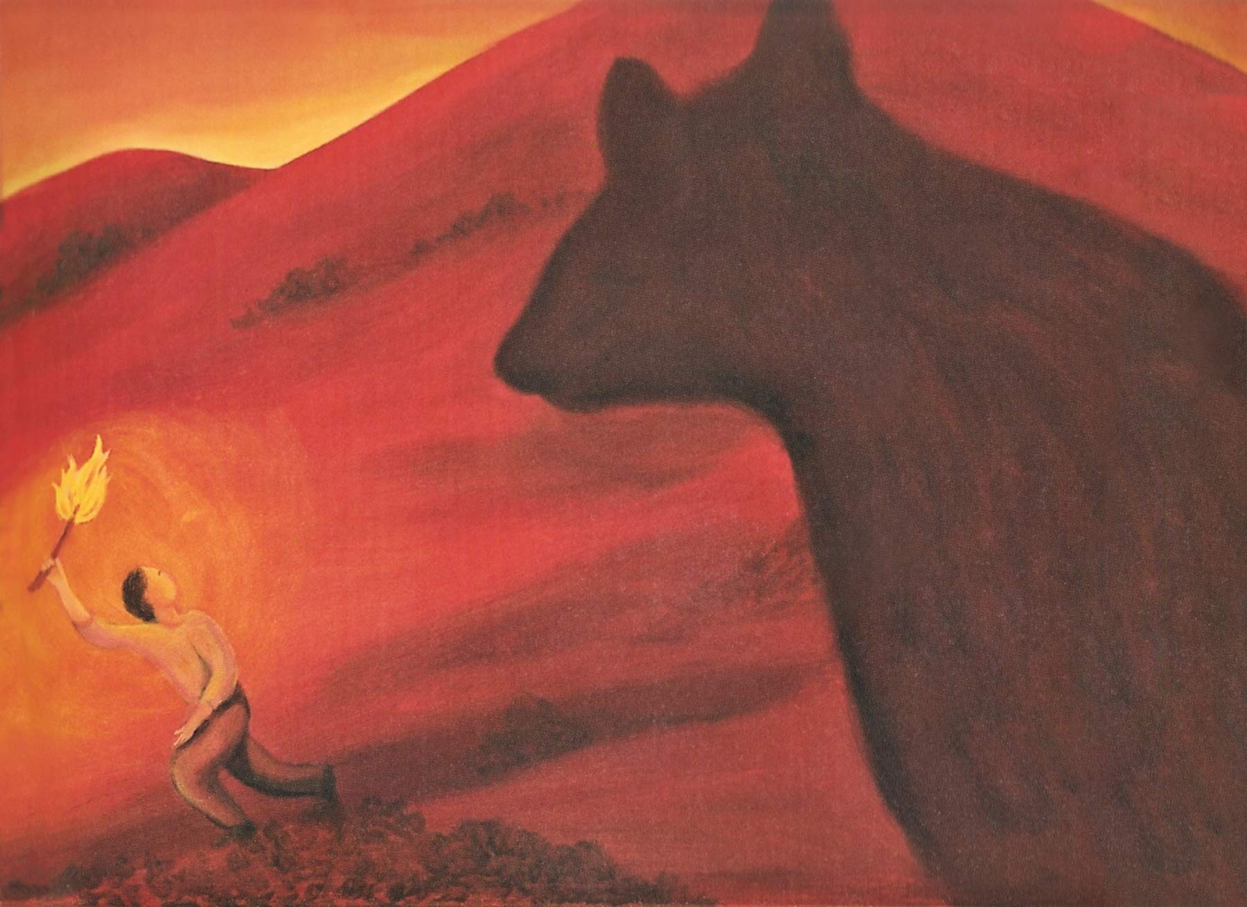 <em>Shadow of the Bear</em>, 1995. Oil on canvas, 15 x 18 in. (38 x 46 cm)