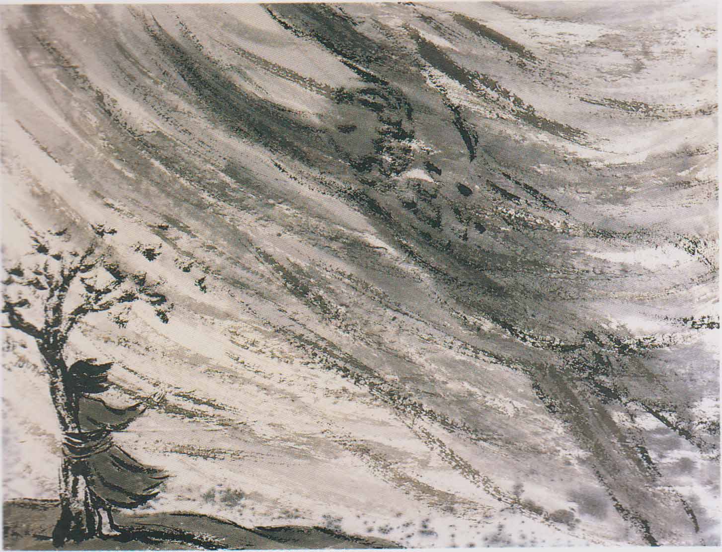 <em>West Winds II</em>, 1995. Ink on paper, 16 x 22 in. (41 x 56 cm)