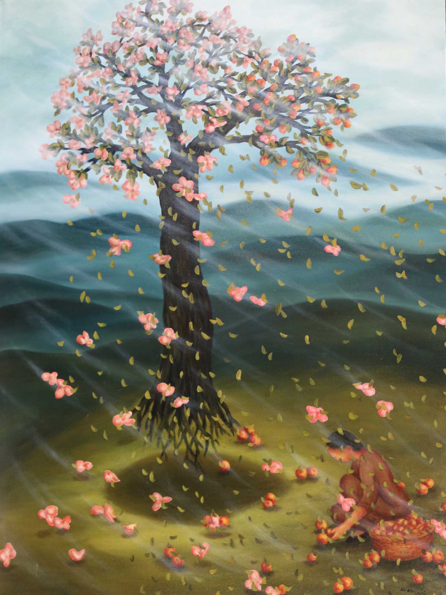 <em>Tree of Hope,</em> 2022. Oil on canvas, 48 x 36 in. (122 x 92 cm)