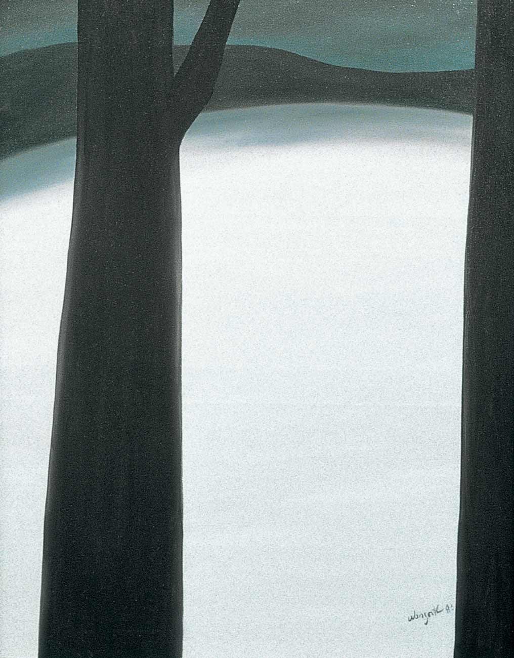 <em>Winter Night IX</em>, 1989. Oil on wood, 10 x 8 in. (25 x 20 cm)