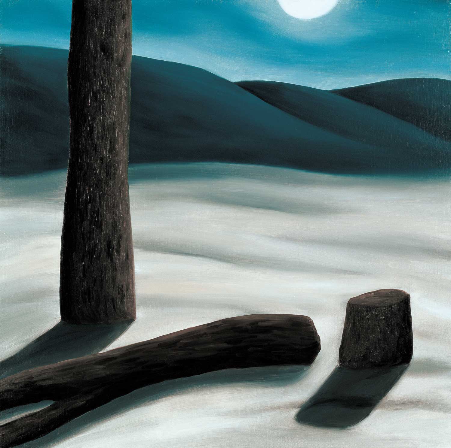 <em>Winter Night XI</em>, 1989. Oil on canvas,  16 x 16 in. (41 x  41 cm)